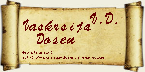 Vaskrsija Došen vizit kartica